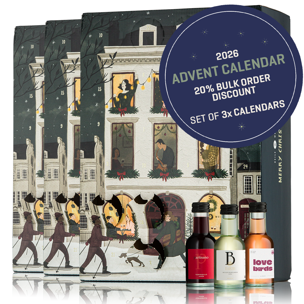(WM) Wine Mini Advent Calendar Set (3x UNITS 20% BULK DISCOUNT)